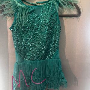 Weissman Teal Sequin Fringe Kids Costume